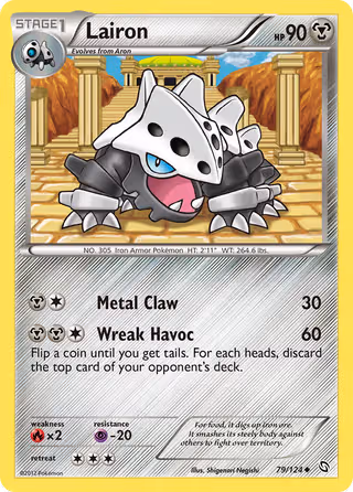 Lairon 79/124 Pokemon card