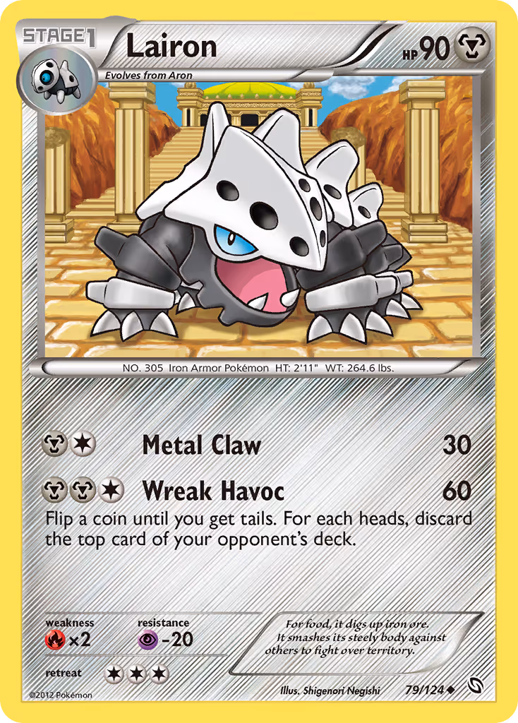Lairon 79/124 Pokemon card