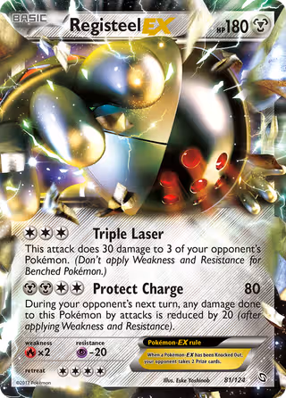 Registeel-EX 81/124 Pokemon card