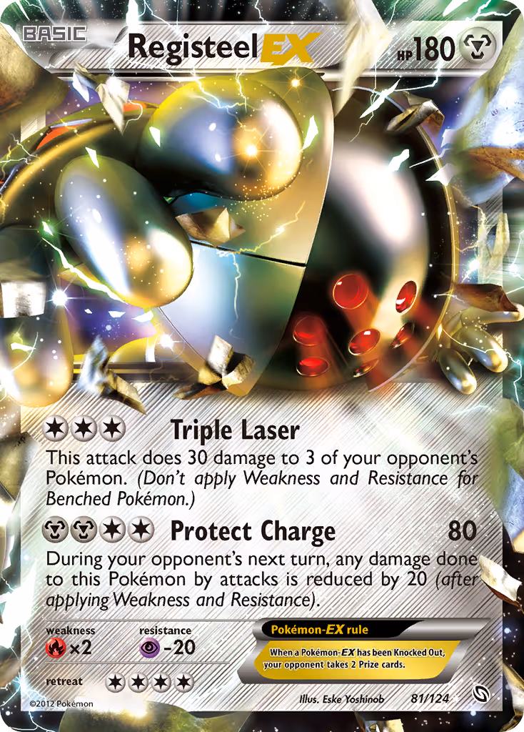 Registeel-EX 81/124 Pokemon card