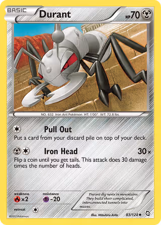 Durant 83/124 Pokemon card