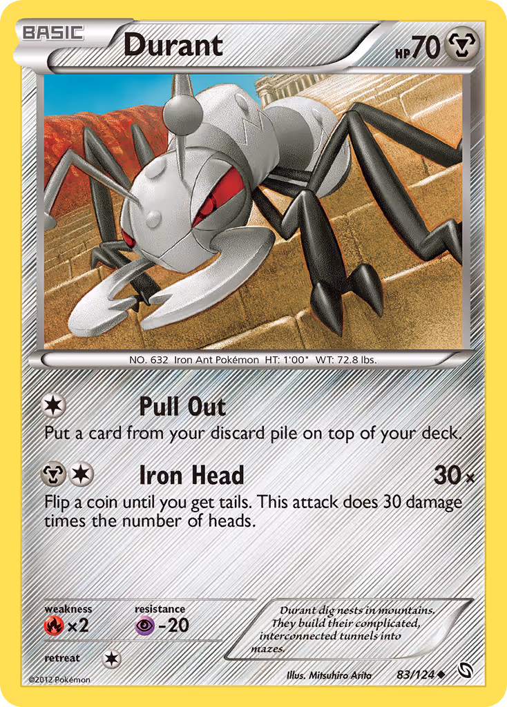 Durant 83/124 Pokemon card