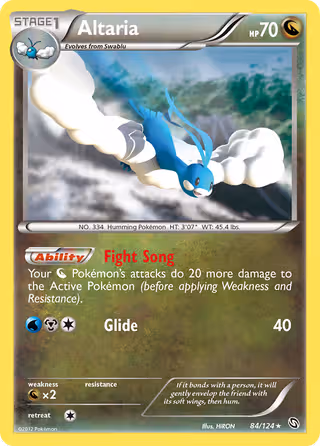 Altaria 84/124 Pokemon card