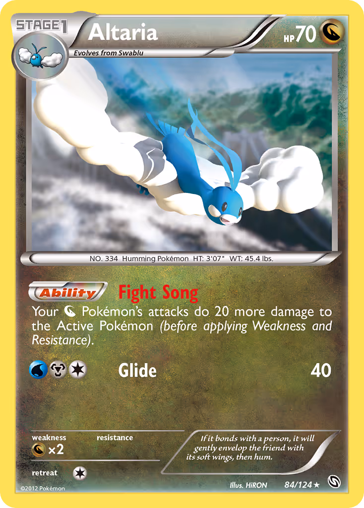 Altaria 84/124 Pokemon card