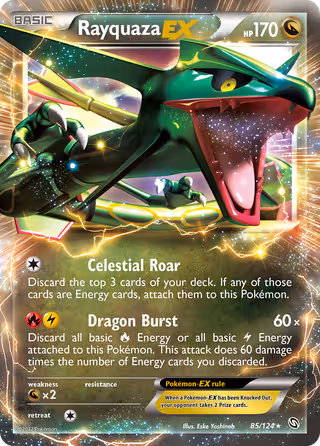 Rayquaza-EX 85/124 Pokemon card