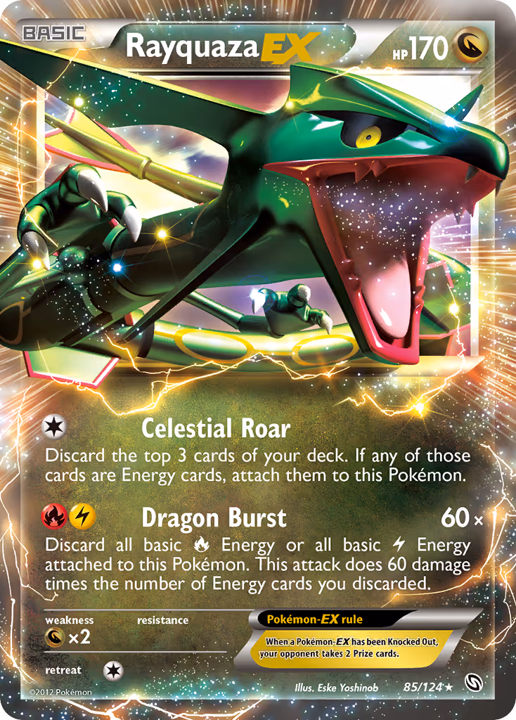 Rayquaza-EX 85/124 Pokemon card