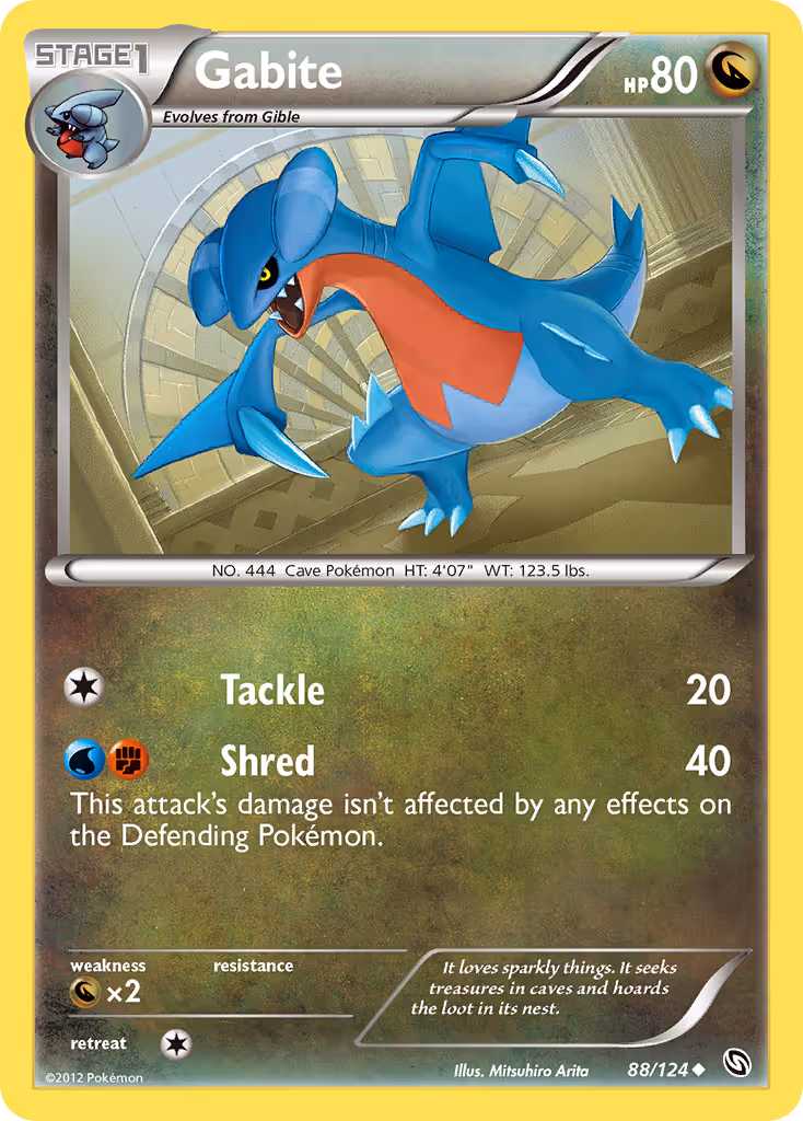 Gabite 88/124 Pokemon card