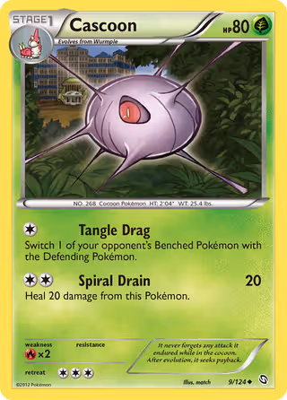 Cascoon 9/124 Pokemon card