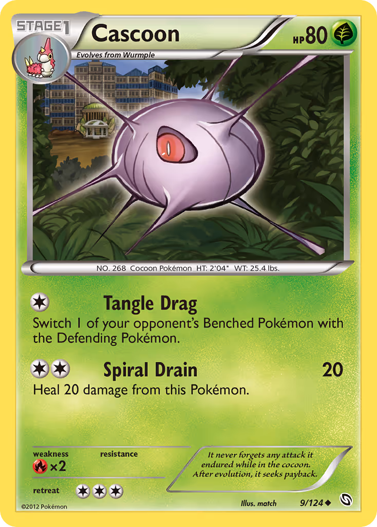 Cascoon 9/124 Pokemon card