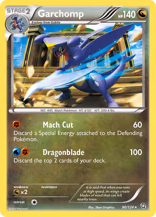 Garchomp 90/124 Pokemon card