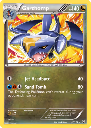 Garchomp 91/124 Pokemon card