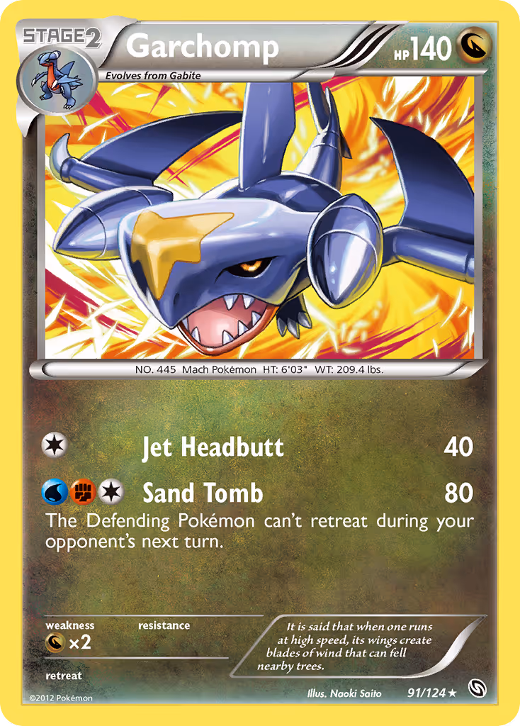 Garchomp 91/124 Pokemon card
