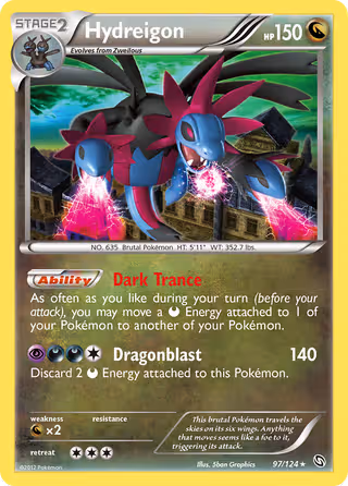 Hydreigon 97/124 Pokemon card