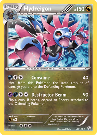 Hydreigon 98/124 Pokemon card