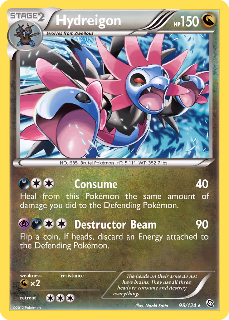 Hydreigon 98/124 Pokemon card