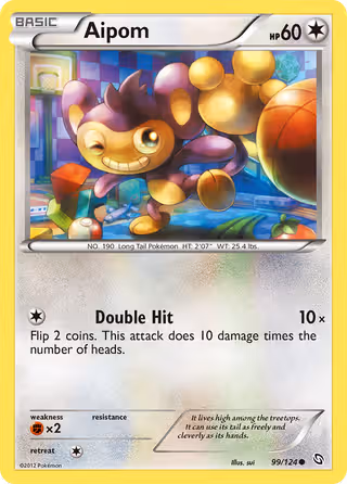 Aipom 99/124 Pokemon card