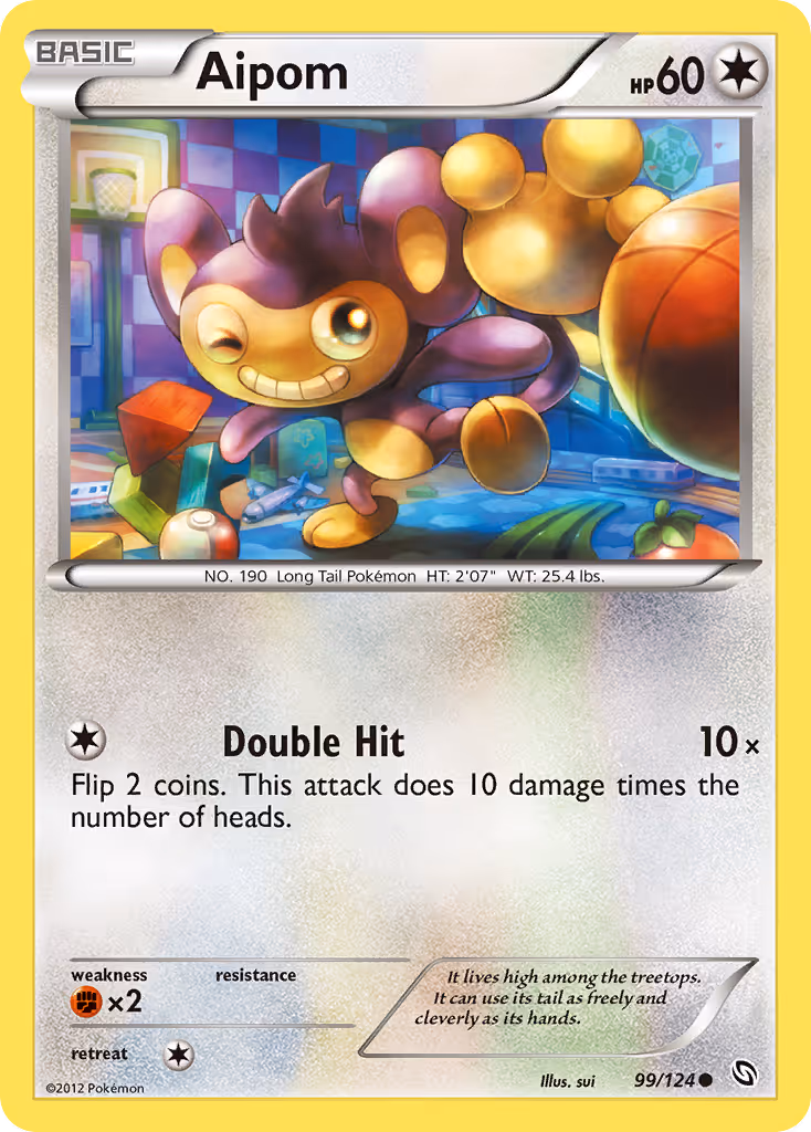 Aipom 99/124 Pokemon card