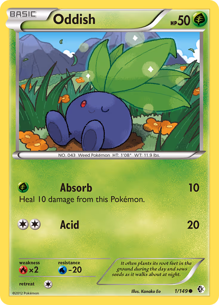 Oddish 1/149 Pokemon card
