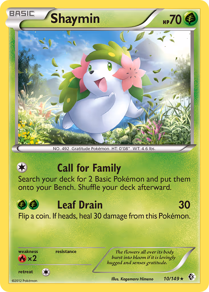 Shaymin 10/149 Pokemon card