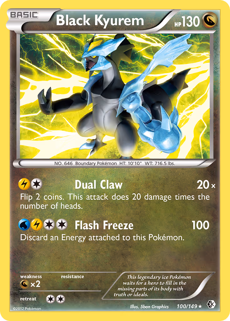 Black Kyurem 100/149 Pokemon card