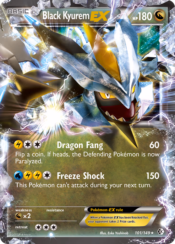 Black Kyurem-EX 101/149 Pokemon card