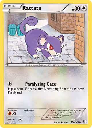Rattata 104/149 Pokemon card