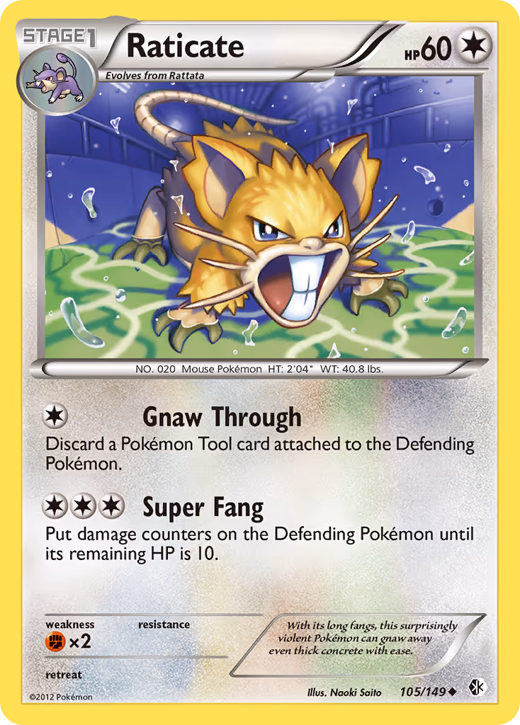 Raticate 105/149 Pokemon card
