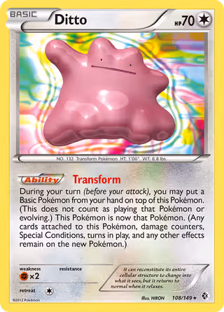 Ditto 108/149 Pokemon card
