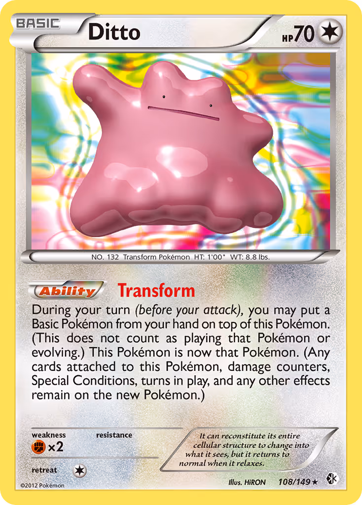 Ditto 108/149 Pokemon card
