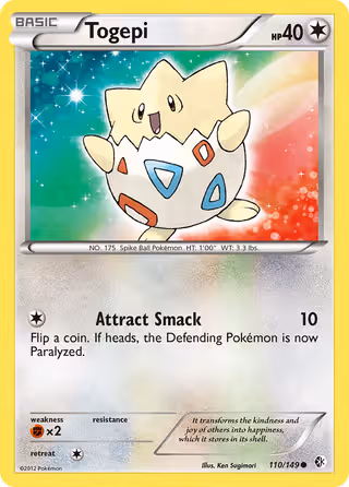 Togepi 110/149 Pokemon card