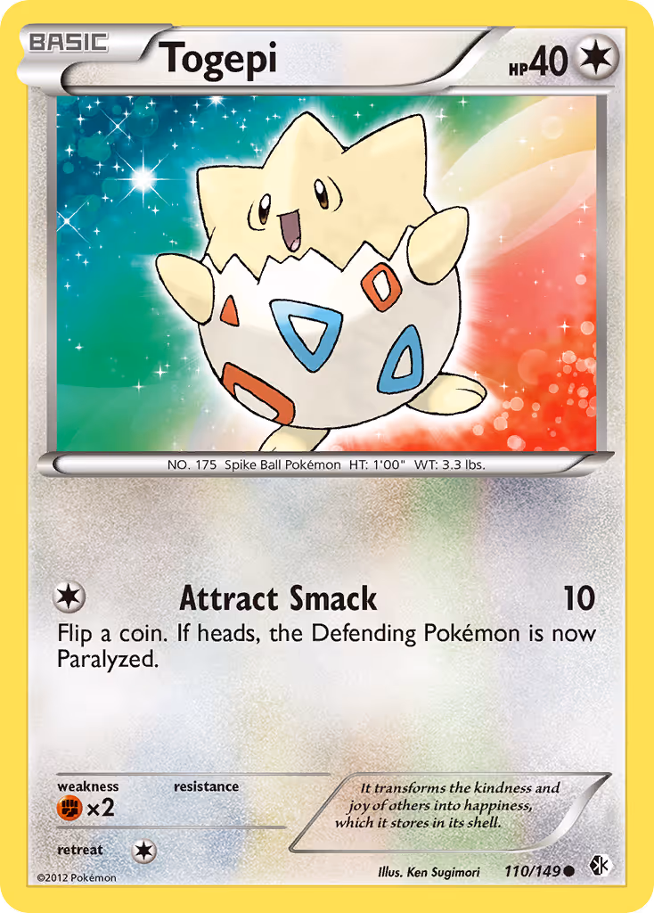 Togepi 110/149 Pokemon card