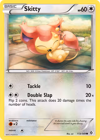 Skitty 113/149 Pokemon card