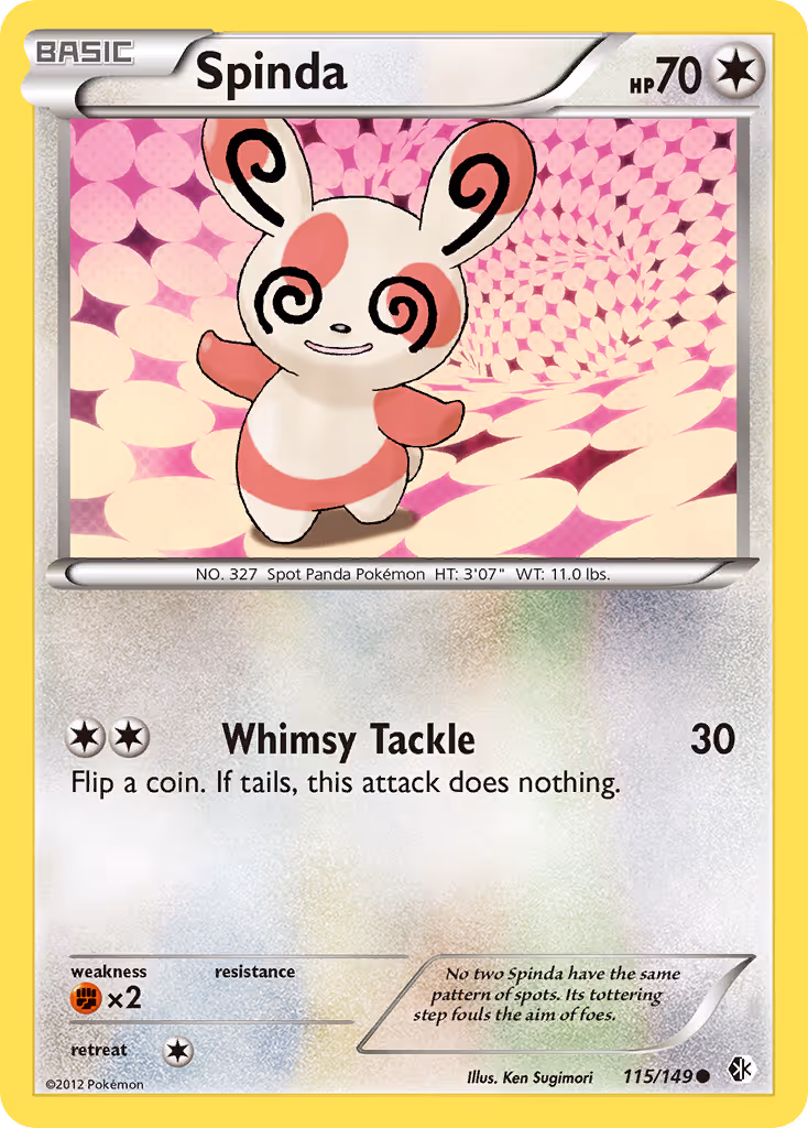 Spinda 115/149 Pokemon card