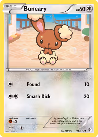 Buneary 116/149 Pokemon card