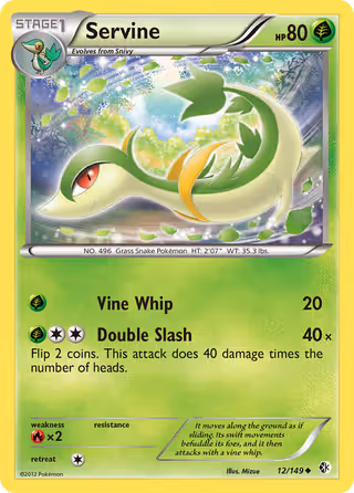 Servine 12/149 Pokemon card