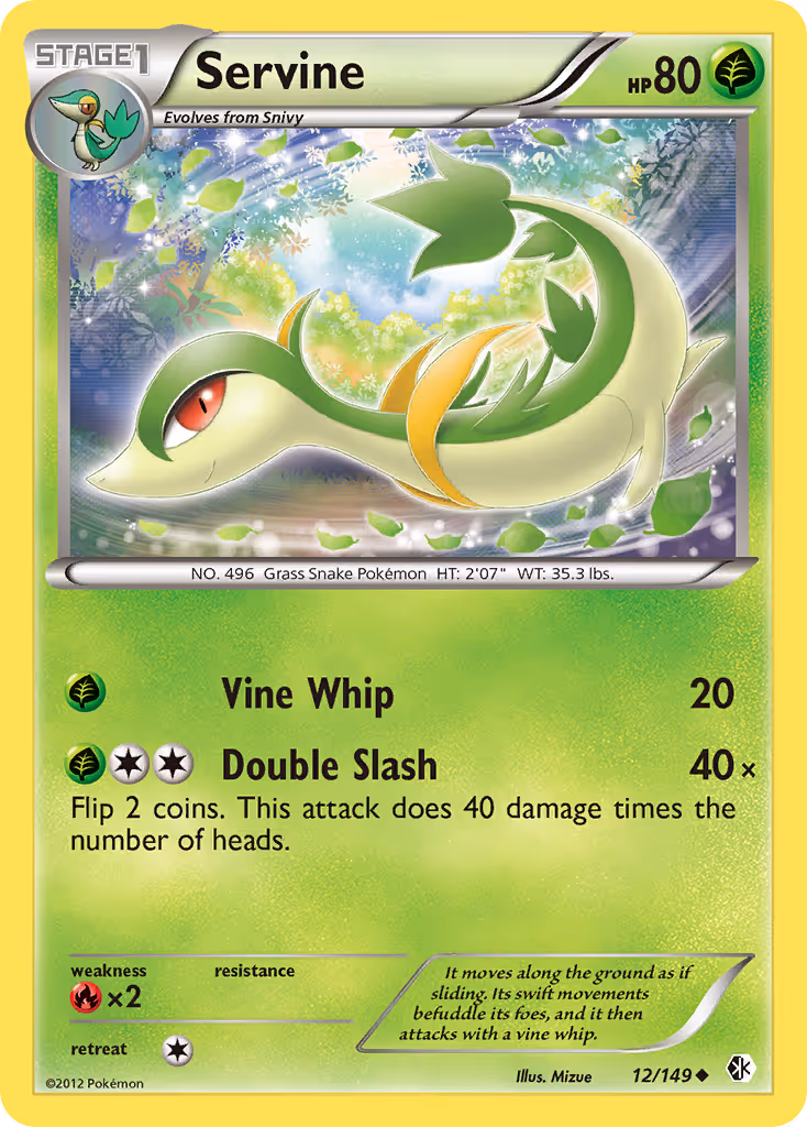 Servine 12/149 Pokemon card