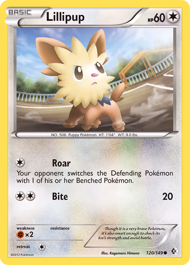 Lillipup 120/149 Pokemon card