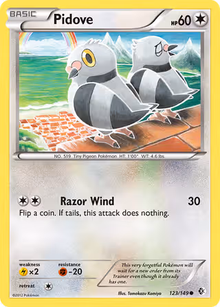 Pidove 123/149 Pokemon card