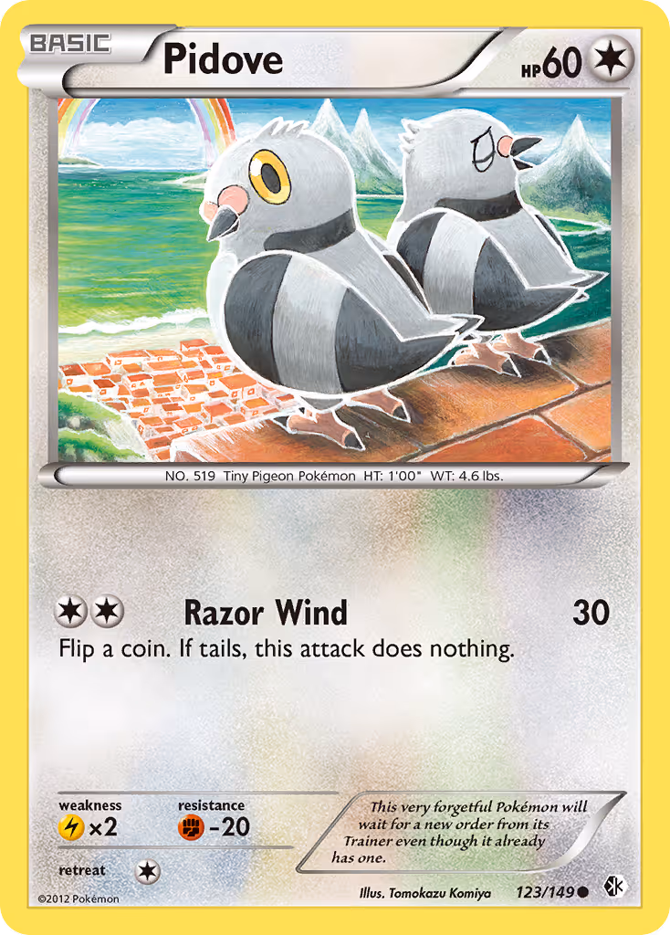 Pidove 123/149 Pokemon card