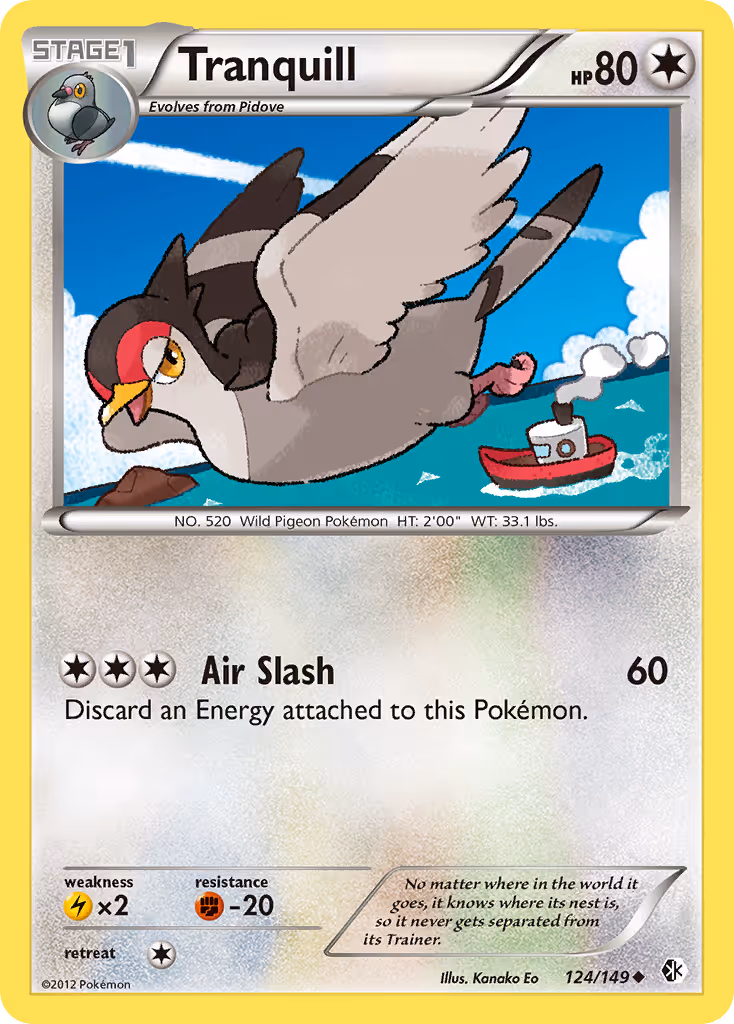 Tranquill 124/149 Pokemon card