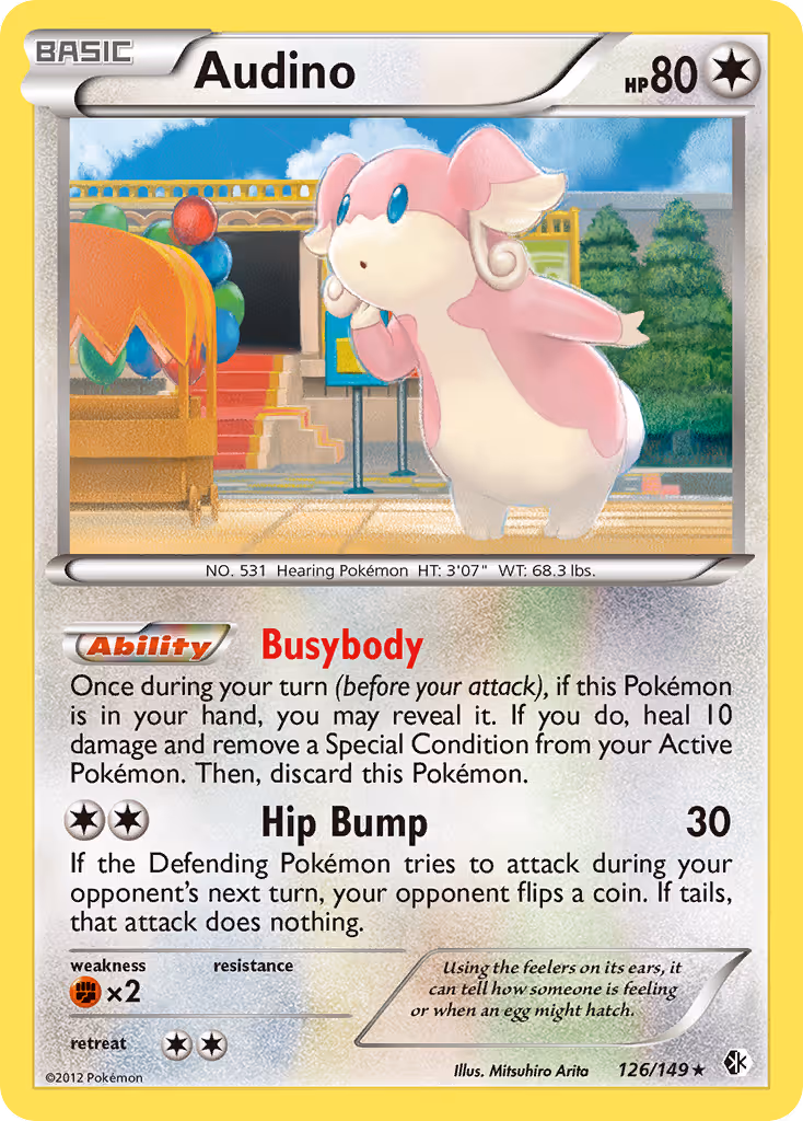 Audino 126/149 Pokemon card