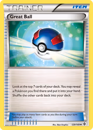 Great Ball 129/149 Pokemon card