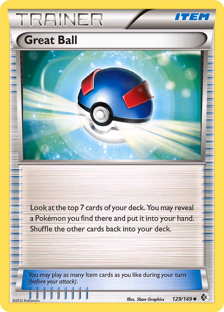 Great Ball 129/149 Pokemon card