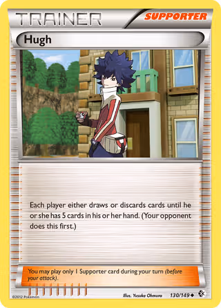Hugh 130/149 Pokemon card