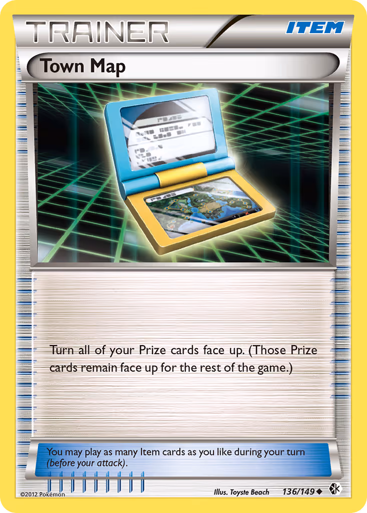 Town Map 136/149 Pokemon card