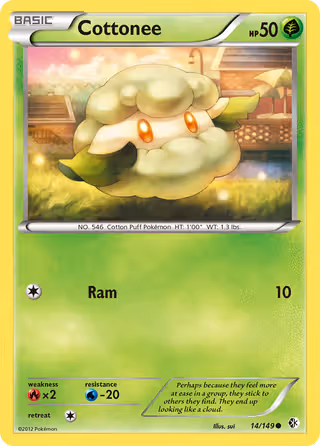 Cottonee 14/149 Pokemon card