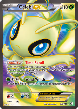 Celebi-EX 141/149 Pokemon card