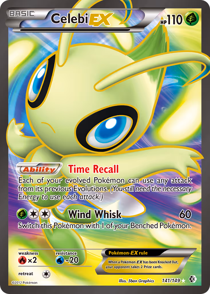Celebi-EX 141/149 Pokemon card