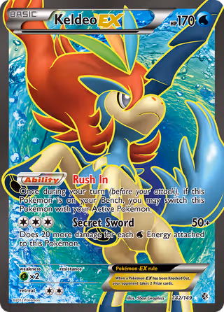 Keldeo-EX 142/149 Pokemon card