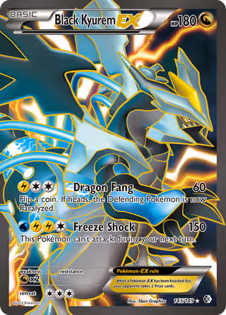 Black Kyurem-EX 145/149 Pokemon card
